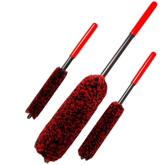 Set de 3 cepillos flexibles de detailing para llantas