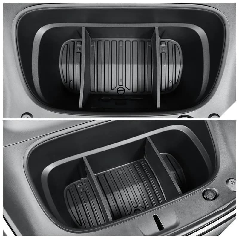 Divisores de frunk instalados en Tesla Model Y Juniper