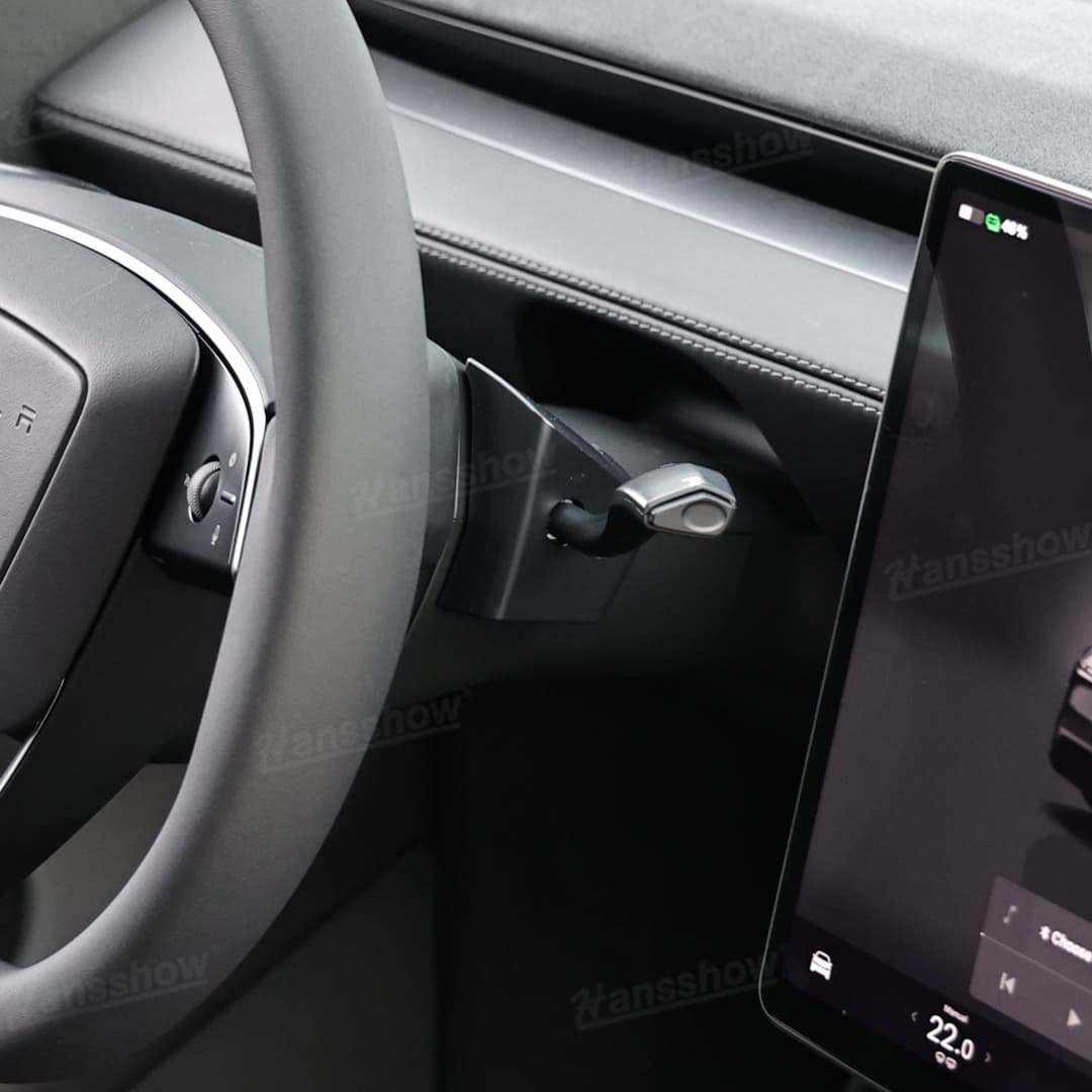 Palanca de cambio Hansshow instalada detrás del volante