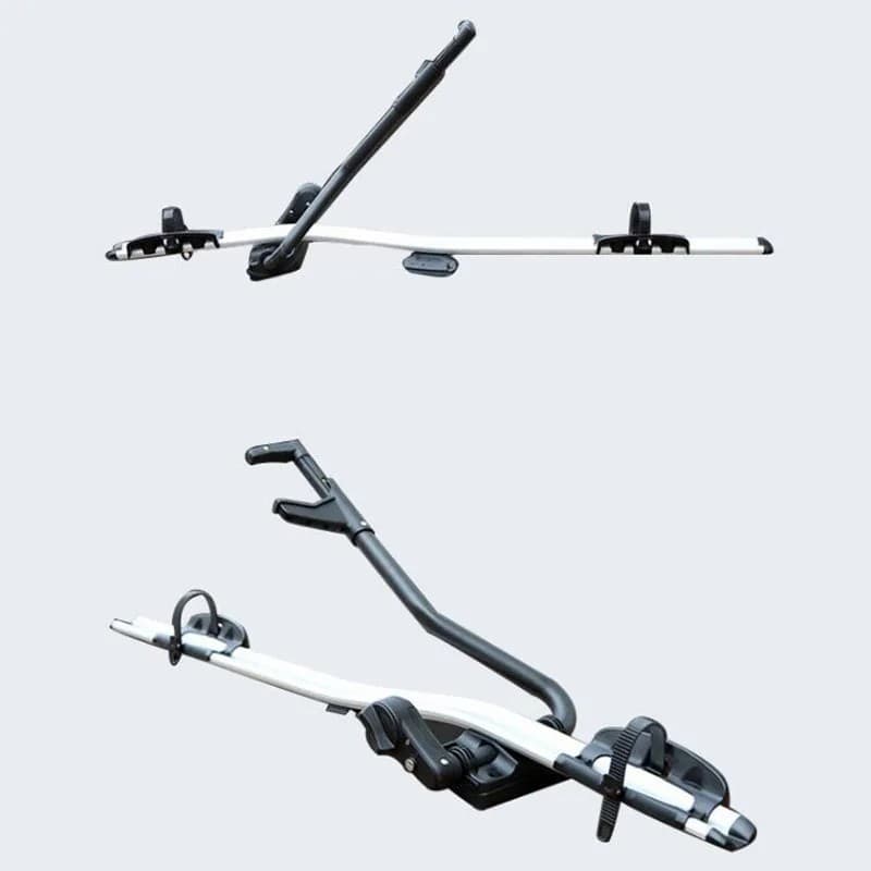 Portabicicletas de techo de aluminio para barras transversales