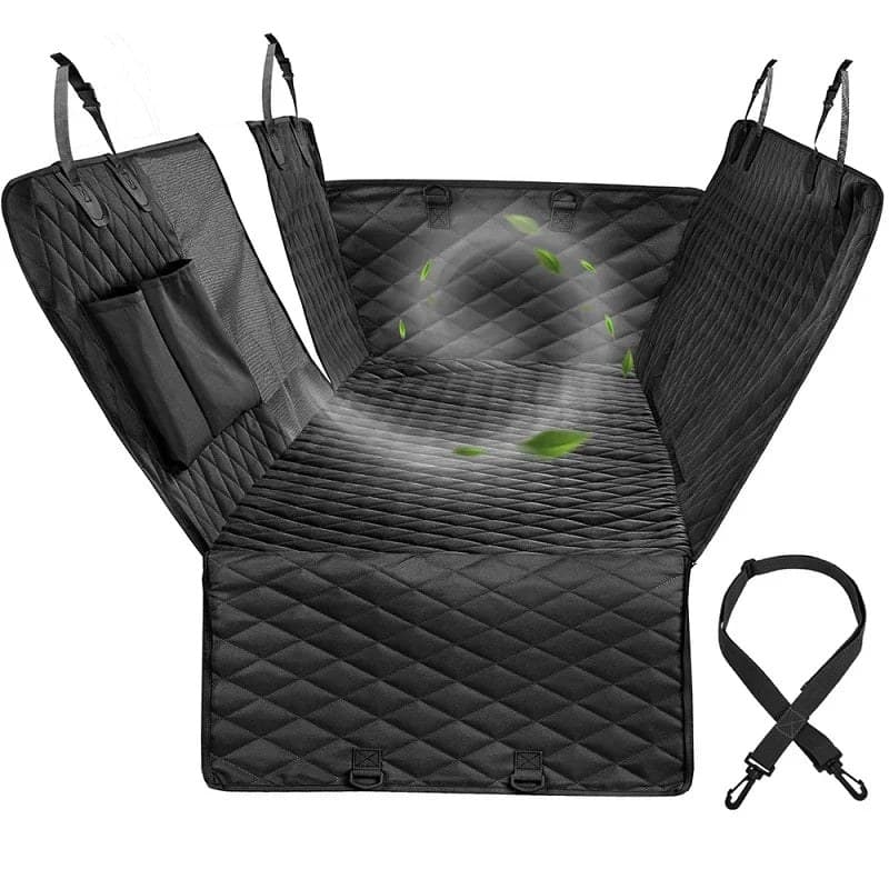 Protector tipo hamaca para mascotas, impermeable, con ventana de malla